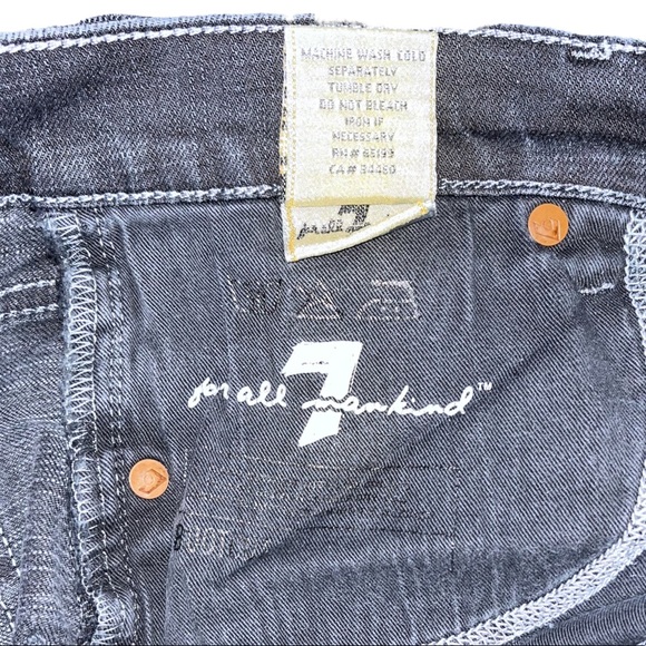 7FAM Boot Cut Faded Black Denim Jeans Size 30 - Picture 10 of 12